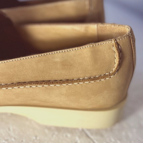 Via Spiga SZ12 Tan Suede Italian Leather slip on Old Money Office Casual Classic - Picture 5 of 8